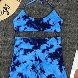 Tie-Dyed Gradient 5 Point Pants Split Wetsuit