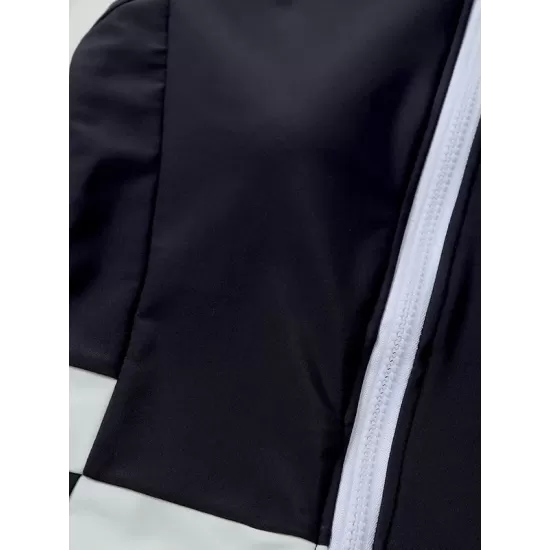 Rash Guards Color-Block Long Sleeve Zipper One-Piece Swimwear Rash Guards Color-Block Long Sleeve Zipper One-Piece Swimwear
