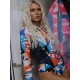 Long Sleeves Zipper Abstract Printed One-Piece Wetsuit Long Sleeves Zipper Abstract Printed One-Piece Wetsuit