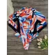 Long Sleeves Zipper Abstract Printed One-Piece Wetsuit Long Sleeves Zipper Abstract Printed One-Piece Wetsuit