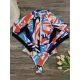 Long Sleeves Zipper Abstract Printed One-Piece Wetsuit Long Sleeves Zipper Abstract Printed One-Piece Wetsuit