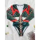 Printing Long Sleeve V-Neck Sexy Monokini Wetsuit Printing Long Sleeve V-Neck Sexy Monokini Wetsuit