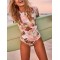 Long Sleeve Floral-Print Hollow Wetsuit