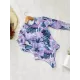 Long Sleeve Floral-Print Hollow Wetsuit Long Sleeve Floral-Print Hollow Wetsuit