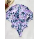 Long Sleeve Floral-Print Hollow Wetsuit Long Sleeve Floral-Print Hollow Wetsuit