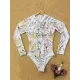 Long Sleeve Floral-Print Hollow Wetsuit Long Sleeve Floral-Print Hollow Wetsuit