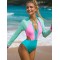 Long Sleeves Zipper Hollow One-Piece Wetsuit