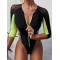 Long Sleeve Split-Joint Bandage One-Piece Wetsuit