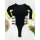Long Sleeve Split-Joint Bandage One-Piece Wetsuit Long Sleeve Split-Joint Bandage One-Piece Wetsuit