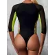 Long Sleeve Split-Joint Bandage One-Piece Wetsuit Long Sleeve Split-Joint Bandage One-Piece Wetsuit