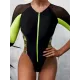 Long Sleeve Split-Joint Bandage One-Piece Wetsuit Long Sleeve Split-Joint Bandage One-Piece Wetsuit