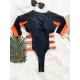 Long Sleeve Split-Joint Bandage One-Piece Wetsuit Long Sleeve Split-Joint Bandage One-Piece Wetsuit