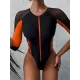 Long Sleeve Split-Joint Bandage One-Piece Wetsuit Long Sleeve Split-Joint Bandage One-Piece Wetsuit