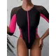 Long Sleeve Split-Joint Bandage One-Piece Wetsuit Long Sleeve Split-Joint Bandage One-Piece Wetsuit
