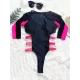 Long Sleeve Split-Joint Bandage One-Piece Wetsuit Long Sleeve Split-Joint Bandage One-Piece Wetsuit