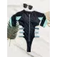 Long Sleeve Split-Joint Bandage One-Piece Wetsuit Long Sleeve Split-Joint Bandage One-Piece Wetsuit