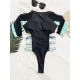 Long Sleeve Split-Joint Bandage One-Piece Wetsuit Long Sleeve Split-Joint Bandage One-Piece Wetsuit