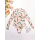 Long Sleeve Printed Zipper One-Piece Wetsuit Swimwear Long Sleeve Printed Zipper One-Piece Wetsuit Swimwear