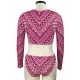 Ethnic Printed Long Sleeve Split Wetsuit Ethnic Printed Long Sleeve Split Wetsuit