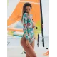 Floral-Print Long Sleeve Zipper Wetsuit Floral-Print Long Sleeve Zipper Wetsuit