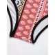 Long Sleeve Ethnic Print Round-Neck Zipper Wetsuit Long Sleeve Ethnic Print Round-Neck Zipper Wetsuit