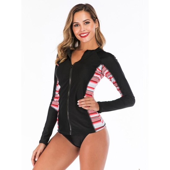 Stripe Zipper Two Pieces Wetsuit Stripe Zipper Two Pieces Wetsuit