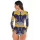 Ethnic Print Long Sleeves Split Wetsuit Ethnic Print Long Sleeves Split Wetsuit