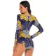 Ethnic Print Long Sleeves Split Wetsuit Ethnic Print Long Sleeves Split Wetsuit