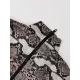Floral Snake Print Long Sleeve Zipper Wetsuit Swimwear Floral Snake Print Long Sleeve Zipper Wetsuit Swimwear