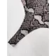 Floral Snake Print Long Sleeve Zipper Wetsuit Swimwear Floral Snake Print Long Sleeve Zipper Wetsuit Swimwear