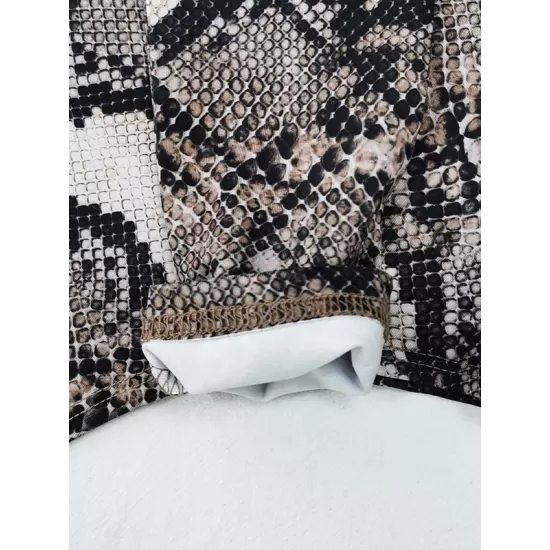 Floral Snake Print Long Sleeve Zipper Wetsuit Swimwear Floral Snake Print Long Sleeve Zipper Wetsuit Swimwear