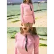 Long Sleeve Zipper Padded High-Waisted Split Rash Guard Swimwear Long Sleeve Zipper Padded High-Waisted Split Rash Guard Swimwear