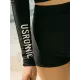 Long Sleeve Zipper Padded High-Waisted Split Rash Guard Swimwear Long Sleeve Zipper Padded High-Waisted Split Rash Guard Swimwear