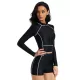 Long Sleeves Solid Color High-Waisted Split Wetsuits Long Sleeves Solid Color High-Waisted Split Wetsuits