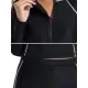 Long Sleeves Solid Color High-Waisted Split Wetsuits Long Sleeves Solid Color High-Waisted Split Wetsuits
