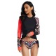 Women's 2 Pieces Long Sleeve Surf Suit Sunscreen Swimsuit Women's 2 Pieces Long Sleeve Surf Suit Sunscreen Swimsuit