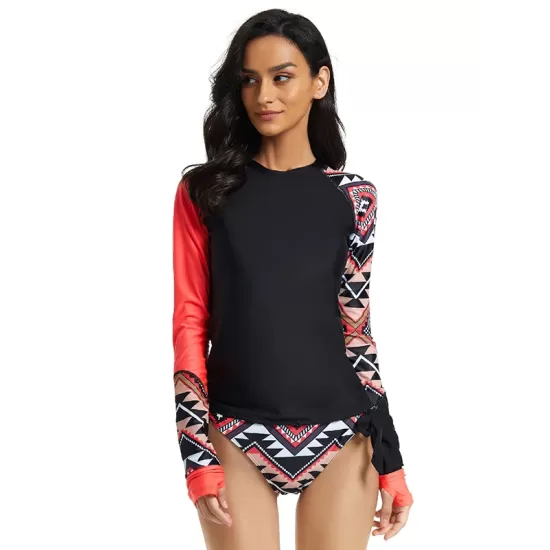 Women's 2 Pieces Long Sleeve Surf Suit Sunscreen Swimsuit Women's 2 Pieces Long Sleeve Surf Suit Sunscreen Swimsuit