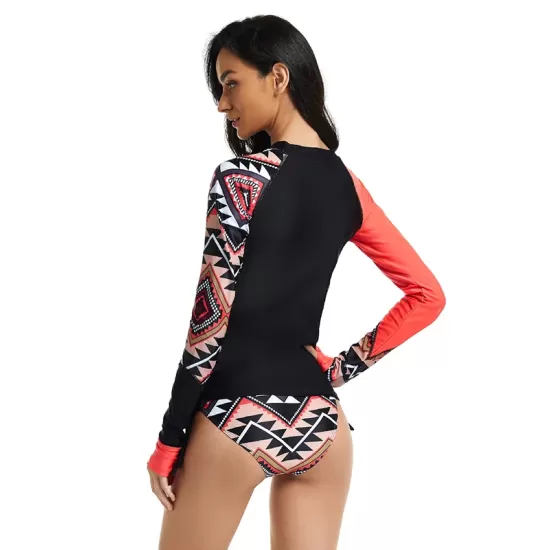 Women's 2 Pieces Long Sleeve Surf Suit Sunscreen Swimsuit Women's 2 Pieces Long Sleeve Surf Suit Sunscreen Swimsuit