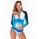 Contrast Trim Zipper Two Pieces Wetsuit Contrast Trim Zipper Two Pieces Wetsuit