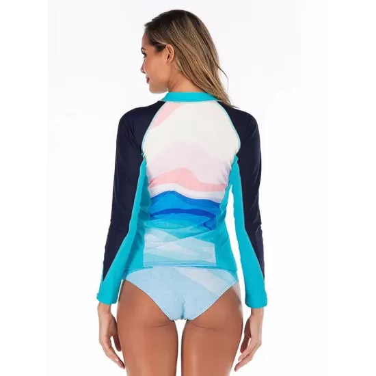Contrast Trim Zipper Two Pieces Wetsuit Contrast Trim Zipper Two Pieces Wetsuit
