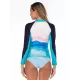 Contrast Trim Zipper Two Pieces Wetsuit Contrast Trim Zipper Two Pieces Wetsuit