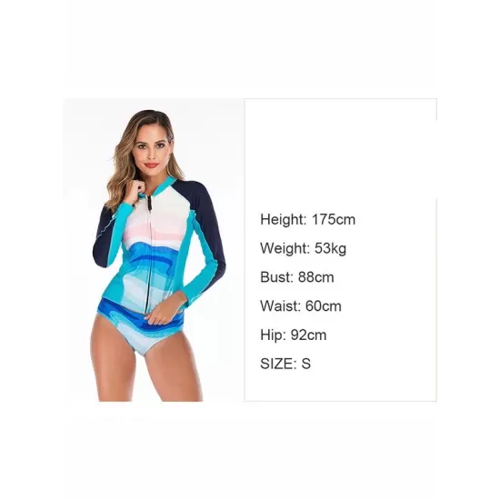 Contrast Trim Zipper Two Pieces Wetsuit Contrast Trim Zipper Two Pieces Wetsuit