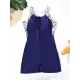 Zipper Contrast Color Split-Joint One-Piece Swimsuit Zipper Contrast Color Split-Joint One-Piece Swimsuit