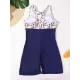 Zipper Contrast Color Split-Joint One-Piece Swimsuit Zipper Contrast Color Split-Joint One-Piece Swimsuit