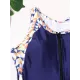 Zipper Contrast Color Split-Joint One-Piece Swimsuit Zipper Contrast Color Split-Joint One-Piece Swimsuit