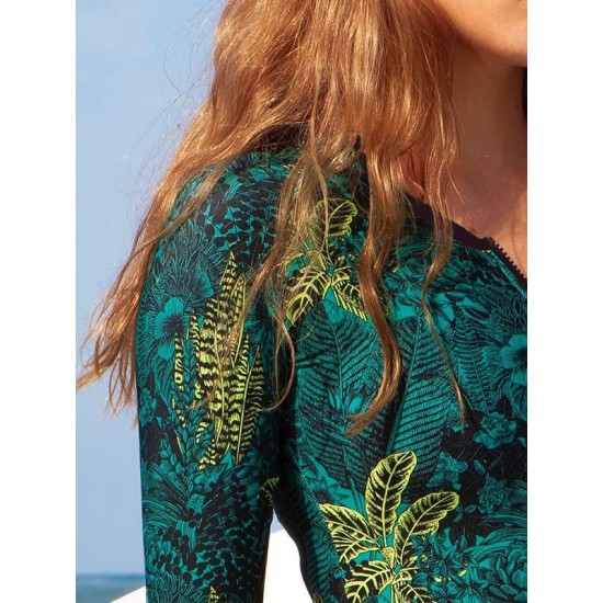 Printed Zipper Long Sleeves One-Piece Wetsuit Printed Zipper Long Sleeves One-Piece Wetsuit