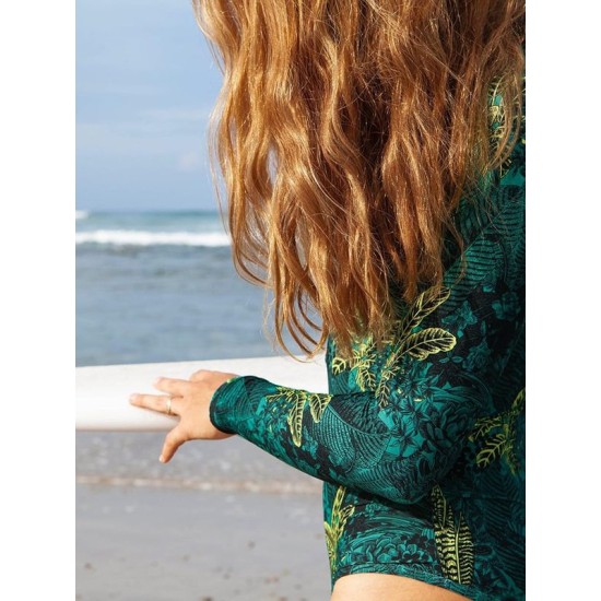 Printed Zipper Long Sleeves One-Piece Wetsuit Printed Zipper Long Sleeves One-Piece Wetsuit
