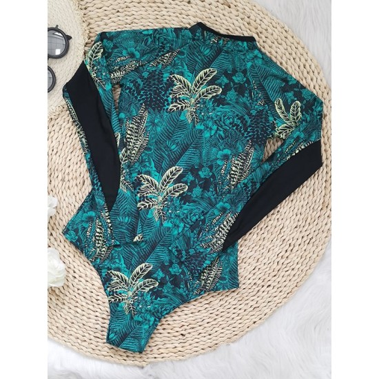 Printed Zipper Long Sleeves One-Piece Wetsuit Printed Zipper Long Sleeves One-Piece Wetsuit