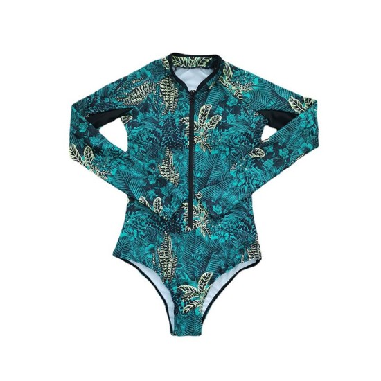 Printed Zipper Long Sleeves One-Piece Wetsuit Printed Zipper Long Sleeves One-Piece Wetsuit