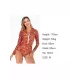 Floral Printed Zipper Collar Wetsuit Floral Printed Zipper Collar Wetsuit